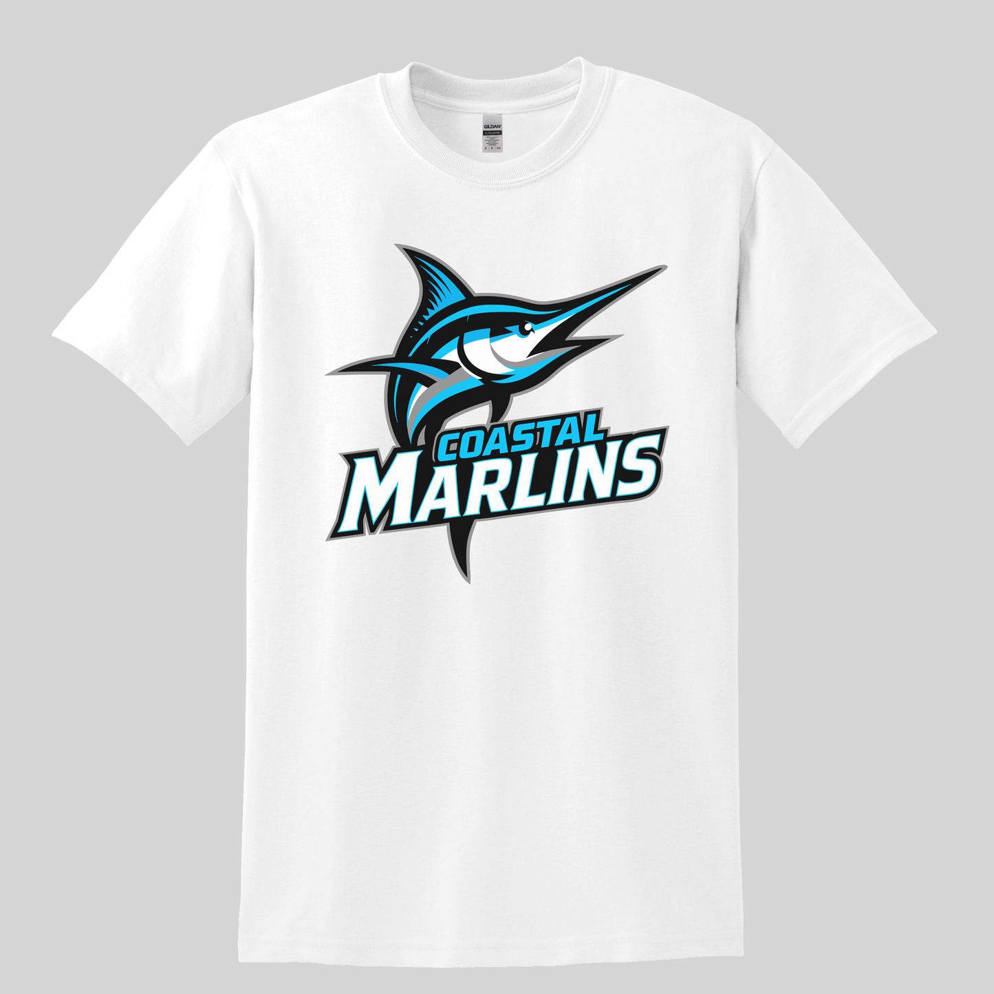 Coastal Marlins Tee- Blue and Gray