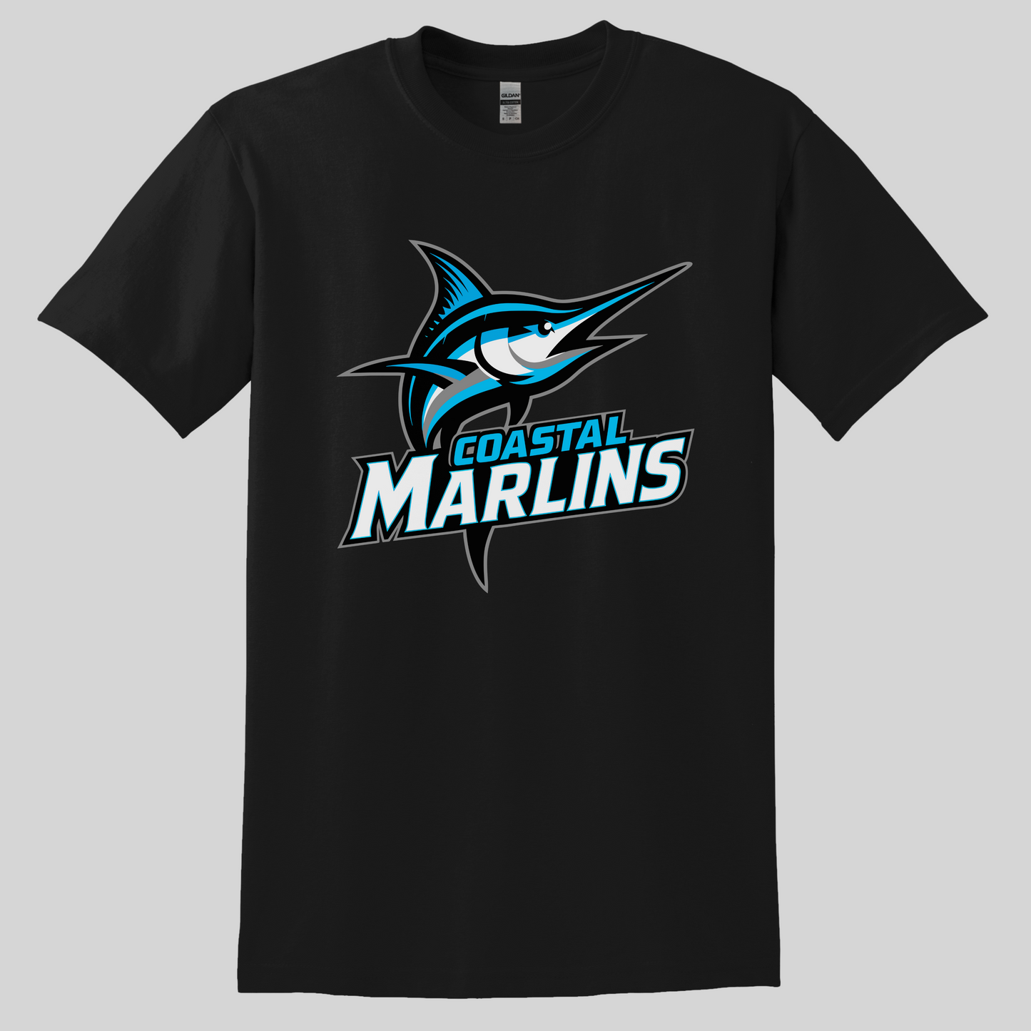 Coastal Marlins Tee- Blue and Gray